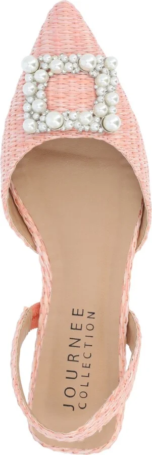 Journee Collection Women's Hannae Embellished Slingback Flats - Image 9