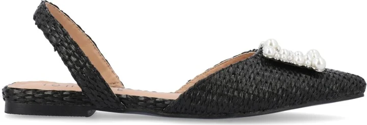 Journee Collection Women's Hannae Embellished Slingback Flats - Image 11