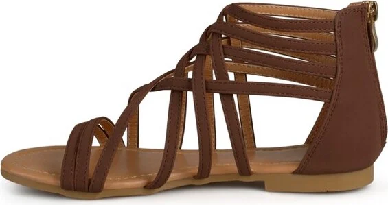 Journee Collection Women's Hanni Gladiator Low Block Heel Sandals Black 6.5W - Image 3