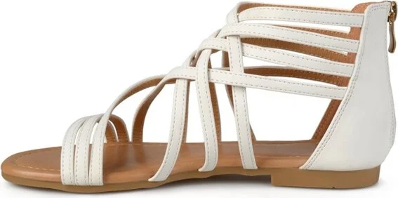 Journee Collection Women's Hanni Gladiator Low Block Heel Sandals Black 6.5W - Image 5