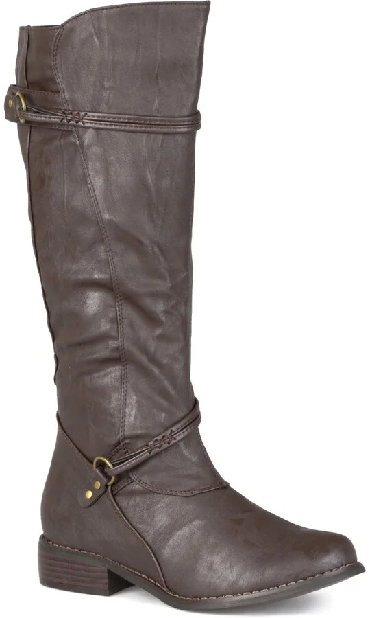 Journee Collection Women's Harley Rouched Knee High Boots