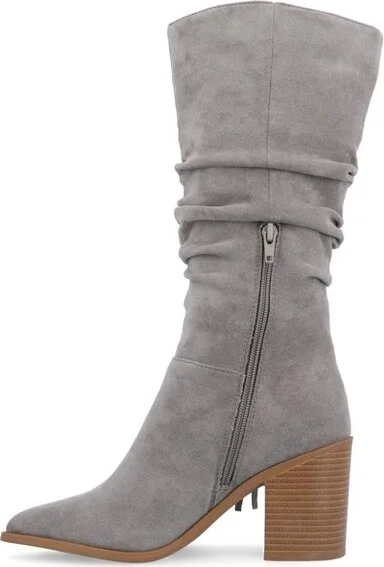 Journee Collection Women's Hartly Western Mid Calf Boot Grey - Image 2