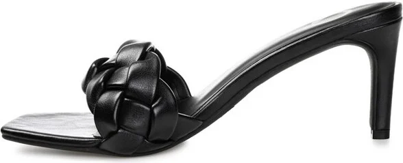 Journee Collection Womens Hattie Tru Comfort Foam Open Toe Mid Stiletto Pumps Black 6 - Image 2