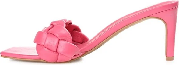 Journee Collection Womens Hattie Tru Comfort Foam Open Toe Mid Stiletto Pumps Magenta 9 - Image 2