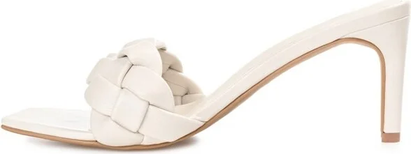 Journee Collection Womens Hattie Tru Comfort Foam Open Toe Mid Stiletto Pumps Off White 11 - Image 2