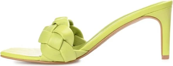 Journee Collection Womens Hattie Tru Comfort Foam Open Toe Mid Stiletto Pumps Olive 8.5 - Image 2