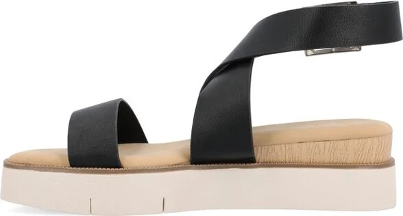 Journee Collection Women's Havalee Buckle Platform Sandals Green - Image 3