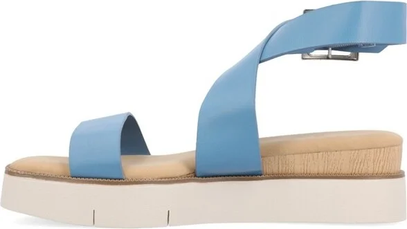 Journee Collection Women's Havalee Buckle Platform Sandals Green - Image 5