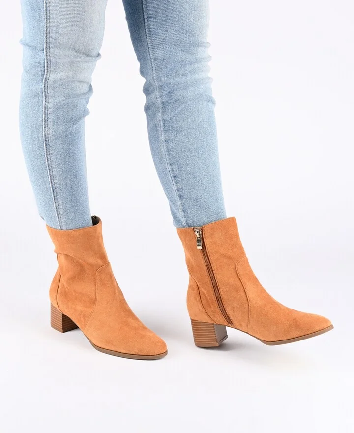Journee Collection Women's Hayven Block Heel Almond Toe Booties - Image 6