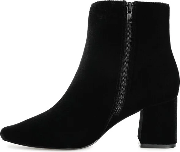 Journee Collection Women's Hazara Square Toe Block Heel Ankle Booties Rust - Image 7