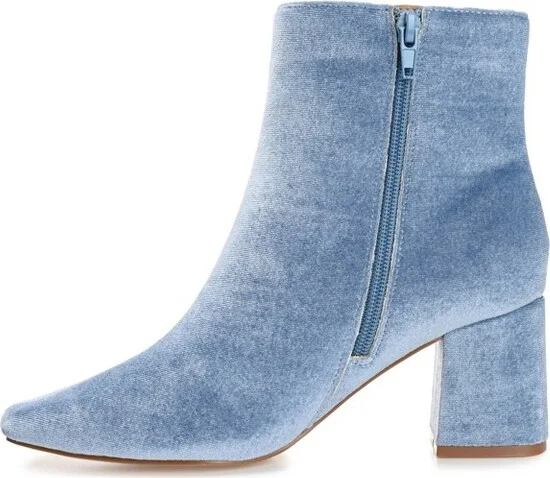 Journee Collection Women's Hazara Square Toe Block Heel Ankle Booties Rust - Image 8