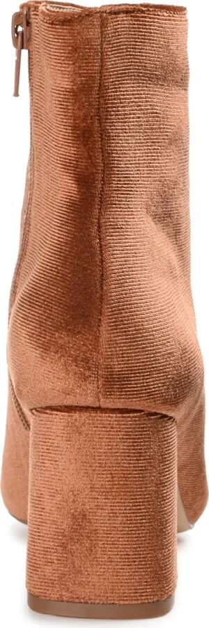 Journee Collection Women's Hazara Velvet Block Heel Dress Booties - Image 3