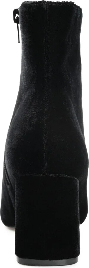 Journee Collection Women's Hazara Wide Width Velvet Block Heel Dress Booties - Image 3