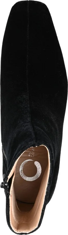 Journee Collection Women's Hazara Wide Width Velvet Block Heel Dress Booties - Image 4