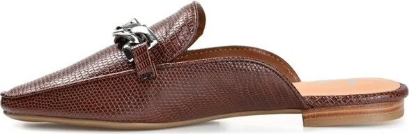 Journee Collection Women's Hazina Slip On Square Toe Mules Flats Ivory - Image 3