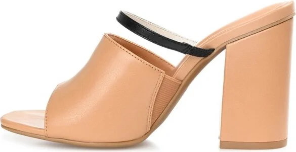 Journee Collection Women's Heiddy Open Square Toe Block Heel Sandals Black - Image 3