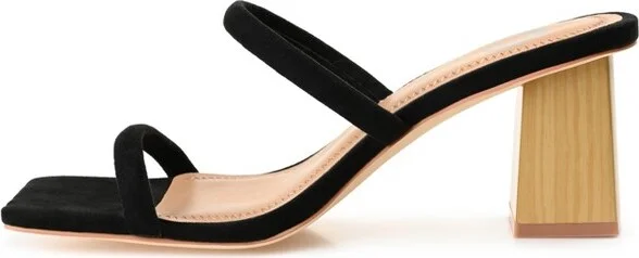 Journee Collection Women's Henrietta Open Square Toe Block Heel Sandals Sage - Image 4