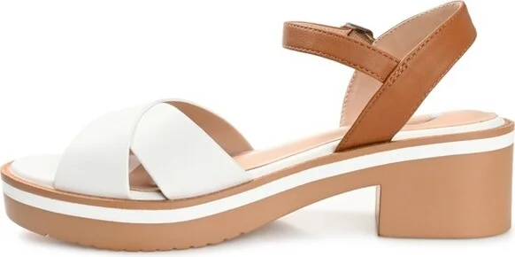 Journee Collection Women's Hilaree Ankle Strap Low Block Heel Sandals Black - Image 3