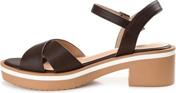 Journee Collection Women's Hilaree Ankle Strap Low Block Heel Sandals Black - Image 4