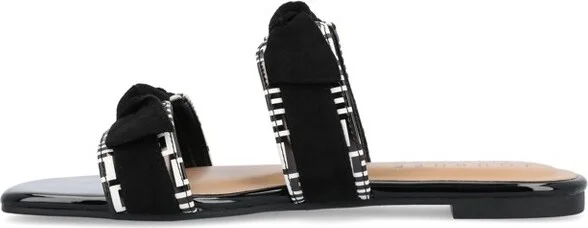 Journee Collection Women's Ireanna Slip On Slide Flat Sandals Grey - Image 3