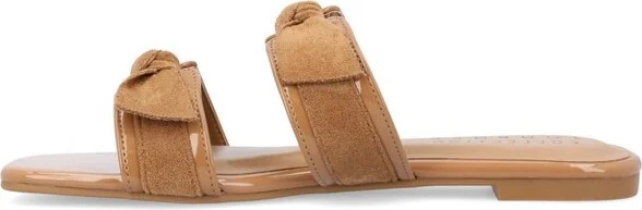 Journee Collection Women's Ireanna Slip On Slide Flat Sandals Grey - Image 4