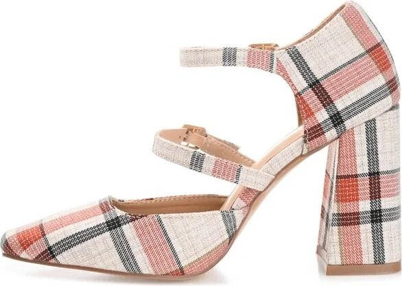 Journee Collection Women's Isadorah Mary Jane Mid Block Heel Square Toe Pumps Black - Image 2