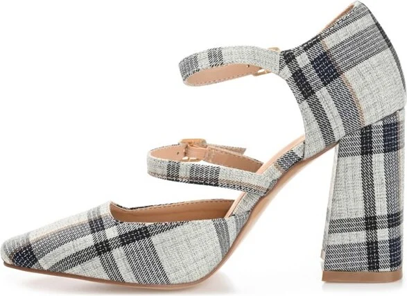 Journee Collection Women's Isadorah Mary Jane Mid Block Heel Square Toe Pumps Black - Image 4