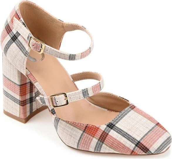 plaid/tan