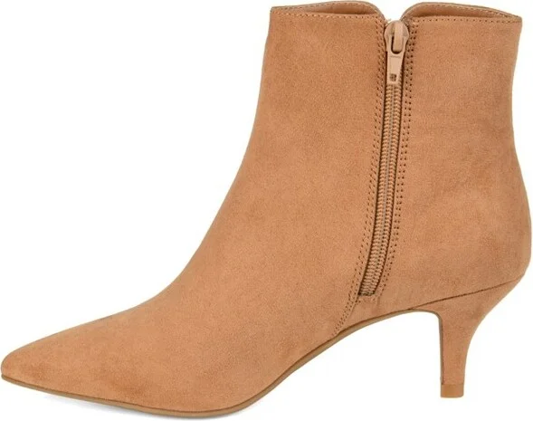 Journee Collection Women's Isobel Inside Zip Stiletto Booties Tan - Image 2
