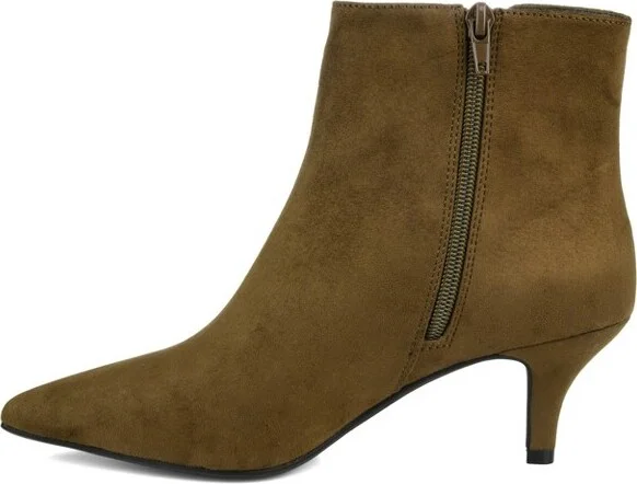 Journee Collection Women's Isobel Inside Zip Stiletto Booties Tan - Image 5
