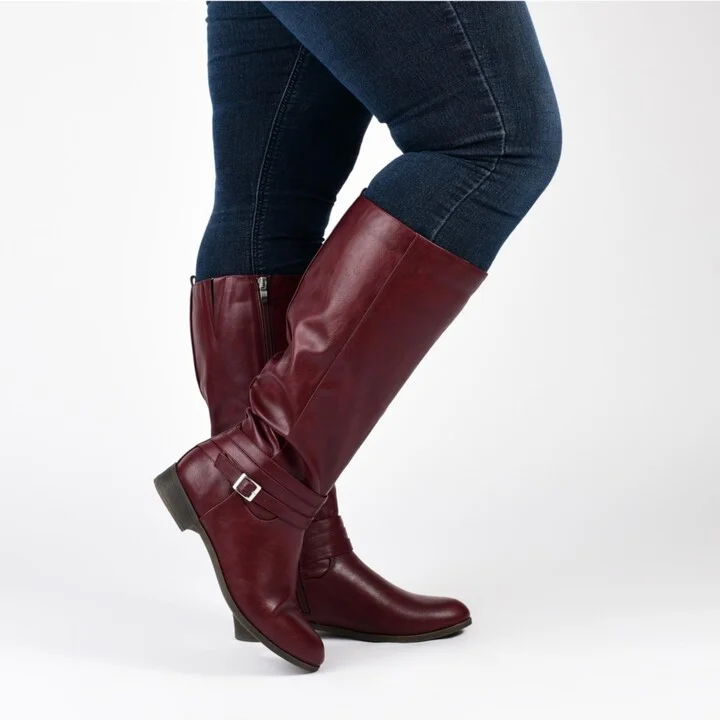 Journee Collection Women's Ivie Extra Wide Calf Knee High Riding Boots - Image 2