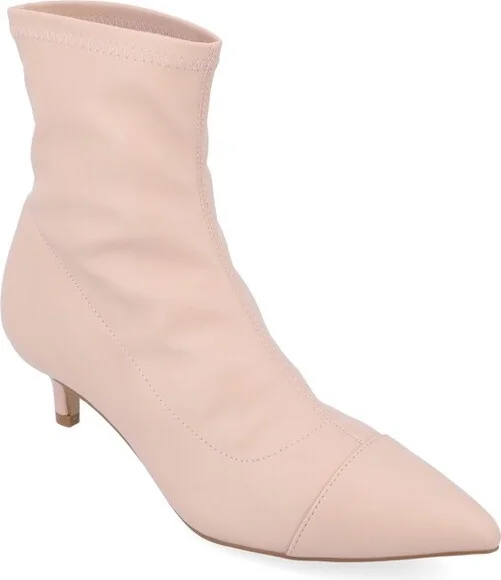 Journee Collection Women's Jadde Pull On Kitten Heel Bootie Olive