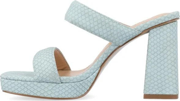 Journee Collection Women's Jaell Multi Strap Covered Block Heel Platform Sandals Tan - Image 3