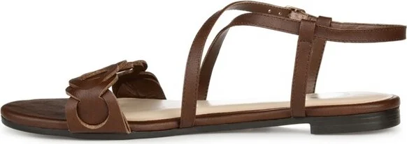 Journee Collection Women's Jalia Multi Strap Flat Sandals Red - Image 4