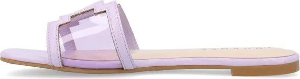 Journee Collection Women's Jamarie Slip On Slide Flat Sandals Lavender - Image 2