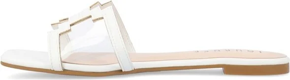 Journee Collection Women's Jamarie Slip On Slide Flat Sandals Lavender - Image 5