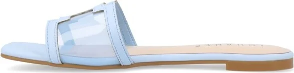 Journee Collection Women's Jamarie Slip On Slide Flat Sandals Lavender - Image 6