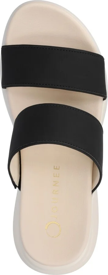 Journee Collection Women's Janis Double Band Comfort Wedge Sandals - Image 4