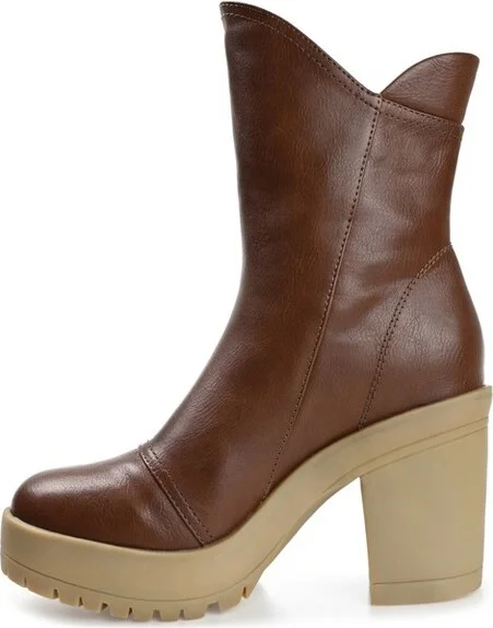 Journee Collection Women's Jaquie Round Toe Platform High Ankle Booties Grey - Image 4