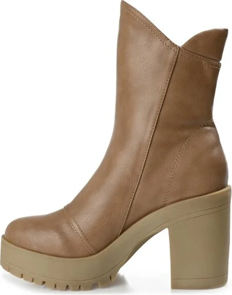 Journee Collection Women's Jaquie Round Toe Platform High Ankle Booties Grey - Image 6