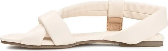Journee Collection Womens Jaymie Tru Comfort Foam Multi Strap Low Block Heel Sandals Off White 7.5 - Image 2
