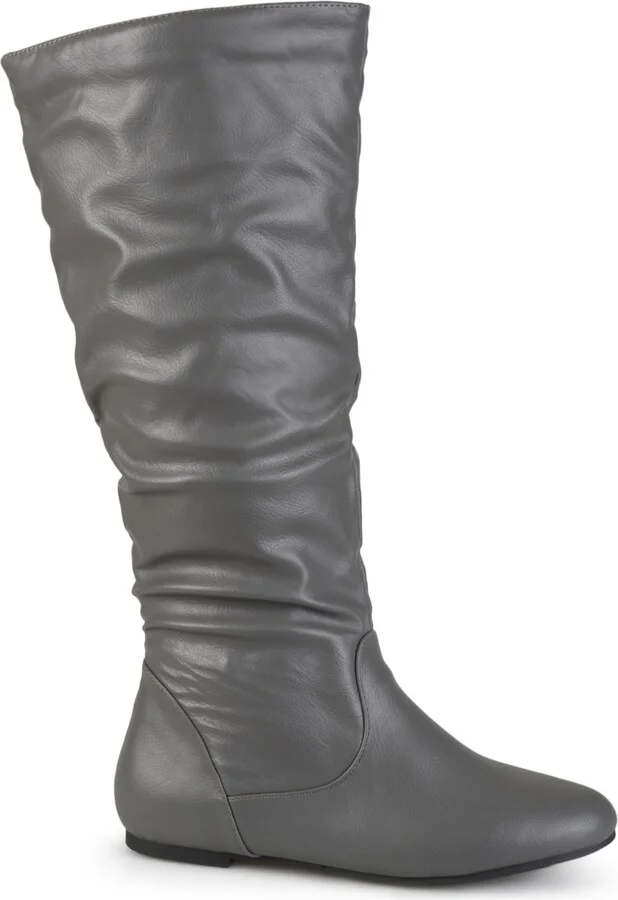Journee Collection Women's Jayne Extra Wide Calf Slouchy Knee High Boots - Image 6