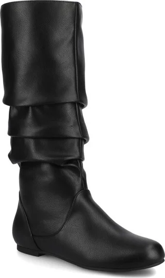 Journee Collection Women's Jayne Round Toe Riding Boots Black