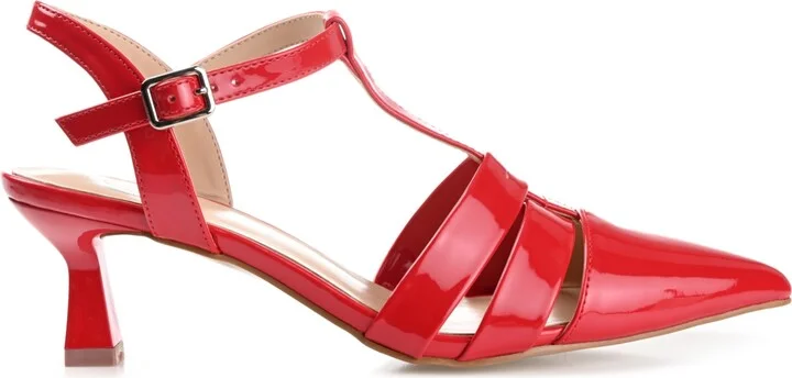 Journee Collection Women's Jazlynn T Strap Kitten Heel Dress Pumps - Image 2