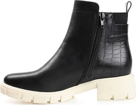 Journee Collection Women's Jeeva Inside Zip Block Heel Booties Cognac - Image 7
