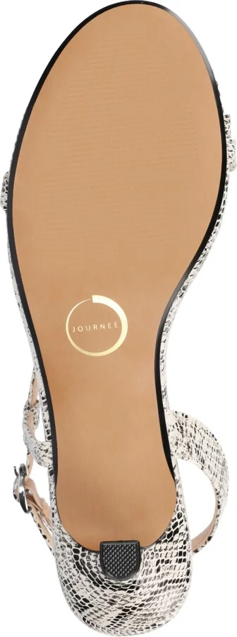 Journee Collection Women's Jemry Asymmetrical Strap Kitten Heel Strap Dress Sandals - Image 5