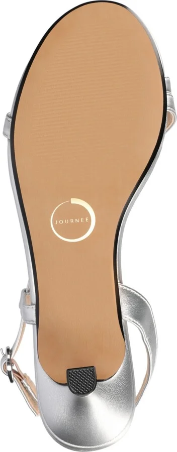 Journee Collection Women's Jemry Asymmetrical Strap Kitten Heel Strap Dress Sandals - Image 10