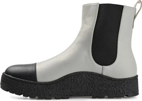 Journee Collection Women's Jenie Round Toe Flat Chelsea Booties Grey - Image 5
