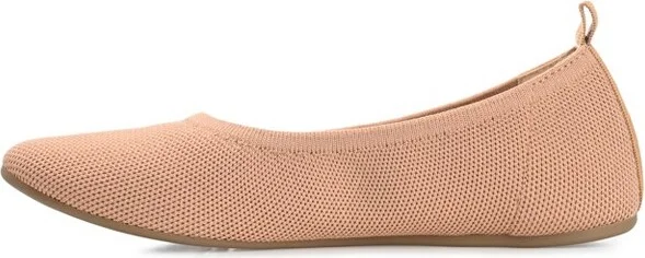 Journee Collection Women's Jersie Knit Foldable Round Toe Slip On Flats Olive - Image 5