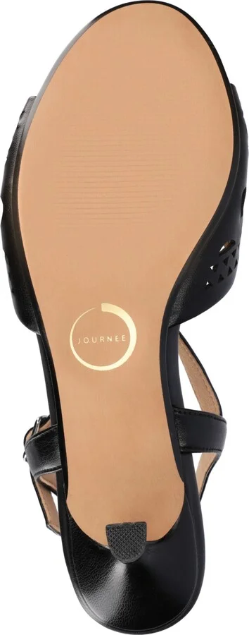 Journee Collection Women's Jessly Perforated Kitten Heel Dress Sandals - Image 5
